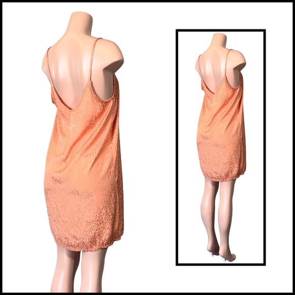 Nation LTD Penelope V Back Slip Dress in Tangerine SZ M $179 - Picture 8 of 11